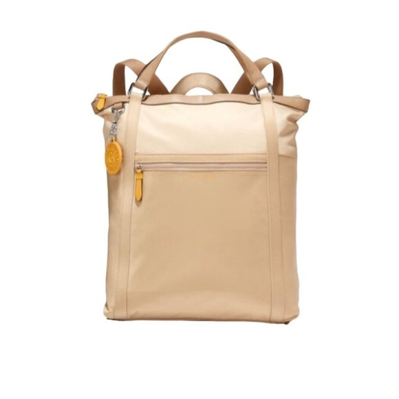 Cole Haan Nylon Convertible Backpack Beige - Picture 2 of 16